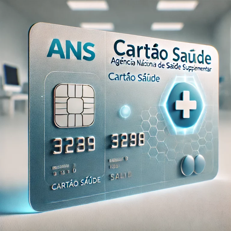 DALL·E 2025 02 24 10.22.40 A realistic digital illustration of a modern health card named Cartao Saude in Portuguese. The card is sleek featuring a professional and minimalis